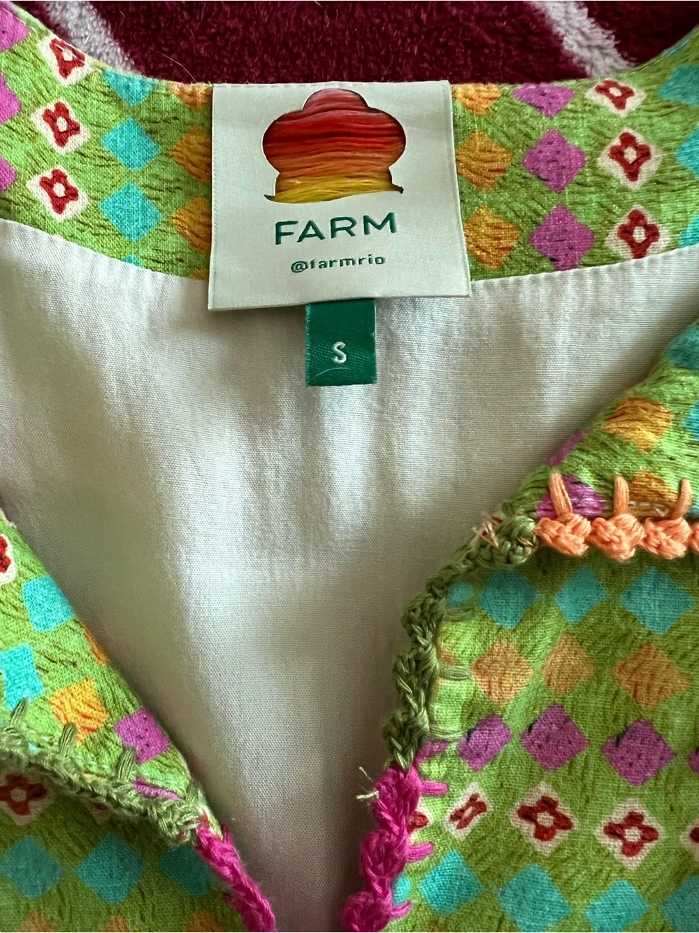 EUC Farm Rio Fruits Queen Long Sleeve Maxi Dress Small